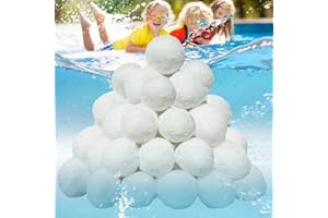 SRJEQC Balle Filtrante Piscine,1300g Balles Filtrantes Piscine Remplacer 45kg de Sable Filtration,Balle Filtrante Piscine Skimmer Convient à Divers Systèmes de Filtration de Piscine,Réutilisable