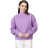 Wear lusso Women’s Pullover Sweater Relaxed Fit for Winter Wear | Full Sleeve | 100% Wool | Latest Stylish Sweater Crafted wi