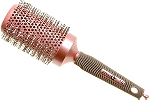 Head Jog 79 Pink Radial Brush. Ceramic Coating Barrel with Nylon Bristle & Rubber Handle. Lightweight & Durable Hair Brush for Hairdressing. Reduce Frizz for Healthy Looking Hair. (50mm)