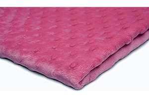ORIENT FASHION Minky ultra doux tissu à pois 50 cm x 155 cm (Fuchsia)