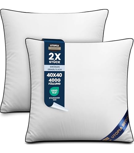 Flowen Kissen 60x60 Cm 2er Set – Weiche Dekokissen Hypoallergen, Für Sofa Und Bett, Waschbar