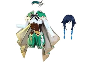 Cicilian Juego Genshin Impact Cosplay Venti Cosplay Disfraz Anime Cosplay Disfraces de Halloween Mujeres Venti Disfraz Conjunto Completo Uniforme
