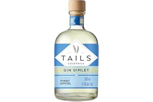 ‎TAILS Tails Cocktails Gin Gimlet, mit Bombay Sapphire Gin gemixt, Ready-To-Drink Getränke-Mix für 4 servierfertige Cocktails in Barqualität, einfach mit Eis shaken, 14,9% Vol., 50 cl/500 ml