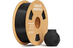 DEEPLEE Rapid PLA Plus Filament 1.75mm Black 1kg, High Speed 3D Printer Filament Up to 600mm/s, PLA+ 3D Printing Material Fits Most FDM 3D Printers