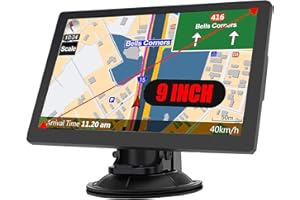 SAFEGOO Sat Nav, GPS Navigation 9 Inch for Car Truck Lorry HGV Motorhome,2024 UK EU Maps (Free Lifetime Updates) with Postcodes, Speed Camera Warning,Driver Alerts, Lane Assist & POI…