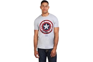 Marvel Capitan America Comic Shield Top Manica Lunga Uomo