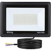 Blivrig 100W Outdoor LED Spotlight, Warm White 3000K 10000LM | IP66 Waterproof, 144 Super Bright LEDs, 120&deg; Angle, for Garage