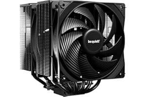 be quiet! Pure Rock Pro 3 Black refrigerador con aire, capacidad de refrigeración impresionantemente alta, 6 tubos de calor de alto rendimiento, 2 ventiladores Pure Wings 3 120 mm PWM optimizados