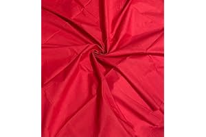 Novato Textiles Plain Polycotton Fabric Dress Craft Material 44" Wide Available in 8 Colours pre Cut (RED, 1 Meter)