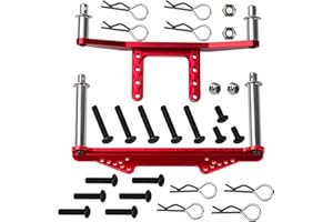 Vgoohobby Metal Front & Rear Body Mounts Body Posts Upgrade Parts Compatible with Traxxas Slash 2WD Rustler Stampede VXL 1/10 RC 2WD Car (Red)