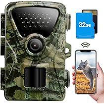 Caméra De Chasse 28MP 1080P HD Vision Nocturne Avec 27 LED 940nm Et Carte 32GO