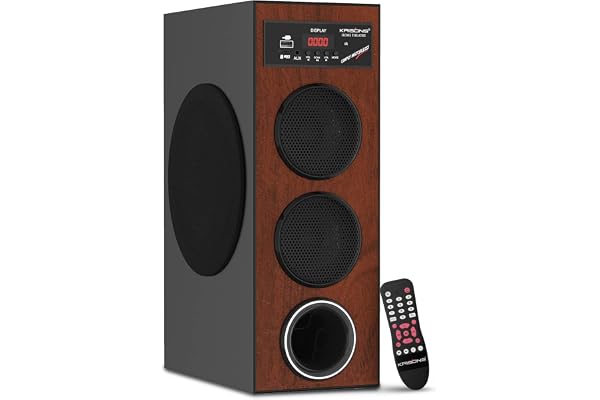 Krisons Thunder Speaker, Multimedia Home Theatre, Floor Standing Speaker, LED Display with Bluetooth, FM, USB, Micro SD Card, AUX Connectivity