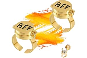 cailiya 2 Pcs Mejores Amigos para Siempre Anillo,BFF Anillos Cute,para Mujeres Niñas para el Mejor Amigo