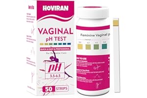 HOVIRAN Vaginal pH Balance Test Strips, 50 Feminine pH Test Kit for Women Yeast Infection & BV Monitor, Accurate Acidity & Alkalinity Balance