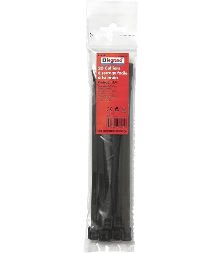 Legrand Fascette di fissaggio nere 7,6 mm x 128 mm confezione 20