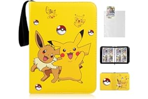 Album pour cartes Pokémon Pokémon Pokémon - Cartes à collectionner Pokémon - Album Pokémon - Album - Carnet de cartes - Porte-cartes - Dossier - 50 pages - 400 cartes - Capacité