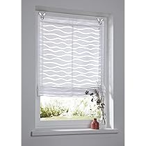 Tendina A Pacchetto Bianca Enya Con Motivo Onde - Senza Fori, 60x140 Cm, Tessuto Devoré Elegante - Foto 3