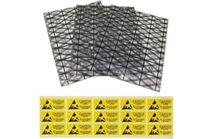 Supkeyer 30Pcs ESD Anti-Static Shielding Bags for SSD HDD and Electronic Device,Motherboard Graphics Video Card LCD Screen with Caution Labels (Assorted 30 x 40 cm / 11.8 x 15.7 inch)