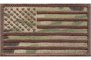 LEGEEON USA American Flag Multicam OCP 2x3.25 Stars and Stripes Tactical Morale Hook Cap Patch