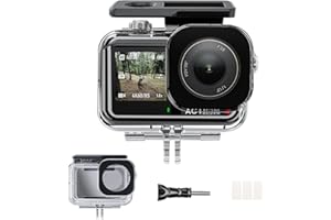 AUYKOO Funda Impermeable para cámara dji Osmo Action 5Pro Action 4/Action 3, 45 m, Carcasa Protectora de Buceo, Kit de Accesorios subacuáticos