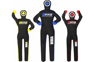 FITIZ Muñeco de boxeo para artes marciales mixtas (sin relleno) brasileño BJJ JIU Jitsu, posición de pie, chupete de lucha libre, artes marciales, boxeo, karate, entrenamiento