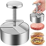 TIANTOU Pressa per Hamburger, Acciaio Inossidabile Stampo per Hamburger, Regolabile Burger Press, Anti-Aderente Burger Maker,