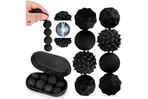 8 Stück Magnetische Fidget Toys, VICTERR Magnetische Sensorik Bälle, Anti-Stress Spielzeug aus Silikon, Fidget Bälle Magnetspiele Anti-Stress Spielzeug für Erwachsene Kinder Stressabbau Schwarz