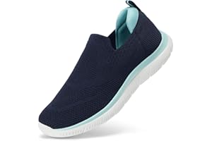 HKR Basket San Lacet Femme Chaussures de Respirantes Marche Mode et Sport Travail Tennis Confortable Chic Femme Ultra LéGèRe Fitness Campus Slip on Enfiler Sneakers