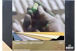 REMBRANDT Papier Pastel, Pastel sec couleurs claires, 21 x 29.7cm,160g,6 couleurs,30feuilles