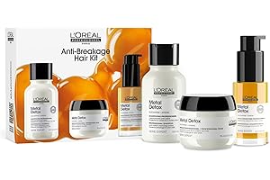 L'ORÉAL PROFESSIONNEL PARIS L'Oréal Professionnel Metal Detox Szampon, maska do włosów i zestaw odkrywczy olejek do włosów, zapobiega uszkodzeniom i blaknięciu kolorów z twardej wody, szampon rozjaśniający, pielęgnacja włosów