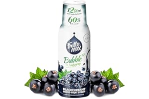 Sirop FruttaMax Cassis | Moins de sucre | 60% de concentré de fruits réels | Compatible avec machine à soda 500 ml