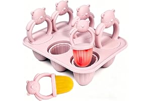 Silikon Glassformar Med Pinne För Barn, 6 X 17ML Mini BPA-fria Babyglassformar Med Tugghandtag, Återanvändbara Glassformar Fö