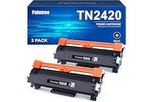 Palmtree Compatible Toner TN2420 Toner Brother DCP-L2530DW Toner Brother HL-L2350DW Toner MFC L2710DW TN2410 TN 2420 TN-2420 DCP L2530DW MFC-L2710DW MFC-L2750DW DCP-L2510D (2 Noir)