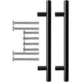 ERTEMI Metal Handle for Kitchen and Bathroom Cabinet Covers and Drawers Stainless Furniture Cabinet Handle 128mm Matte Black 2 Pieces