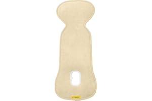 AeroMoov - Assise Air Layer - Evite à Votre Enfant de transpirer - Le siège-Auto ou la Poussette - Coton Bio - Groupe 0 - Vanilla
