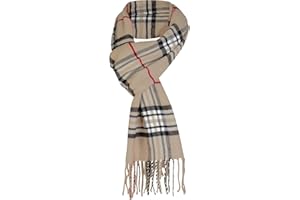 LOTMART Unisex Bufanda Tartán Mezcla Lana