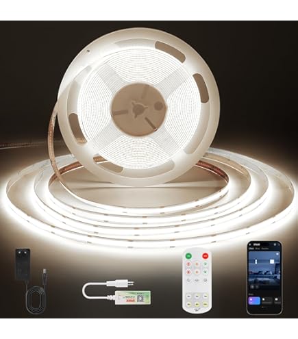 Striscia LED COB 5 Metri Bianco Freddo 6000K - 480 LED/m, CRI 90+, Per Interni - Foto 6