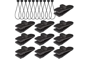 Clips De Serrage Pour Auvent De Camping Clip Pour Auvents En Corde À Vent En Plastique Ensemble Clips Bâche Verrouiller Les Accessoires De Pince D'auvent Pour Extérieure Auvent De Camping 20pcs (Noir)