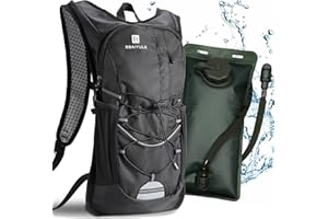 BBAIYULE® Sac à Dos d'hydratation avec vessie d'hydratation 2L, sans BPA|Sac à Dos de vélo avec réflecteurs|Sac à Dos avec système d'hydratation|Sac à Dos de Course ultraléger|Course à Pied, vélo