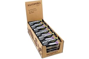 ‎HAFERVOLL HAFERVOLL Flapjack Chia Dattel Pistazie, 18 x 65g Müsliriegel - mit Honig ohne Zusatz von Zucker, Hafer, Handmade, im Ofen gebacken