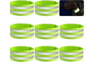 8 stycken reflektorband, byxklämma, cykel, elastiskt byxskydd, cykel | reflektorband, löpning, säkerhetsband med kardborreband, reflekterande band för cykling, jogging, utomhus, vandring