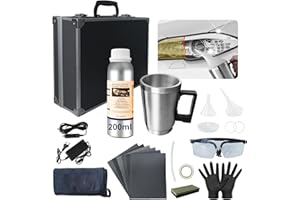 Nartov Kit de réparation de Phare avec 200ml Polish Phare Voiture Renovateur Phare Voiture Kit de Restauration de Phares pour Auto et Moto Outil de réparation de Phare de Voiture
