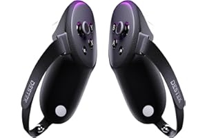 DESTEK CB4 Controller Grips Compatible with Meta Quest 3/Quest 3S, Avoid All Sensor, Soft Silicone Hand Grips with Secure Fit & Durable Magnetic Button, VR Accessories