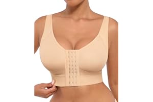 FeelinGirl Postoperations-BHs, Frontverschluss, Kompressions-BH, Mastektomie-BHs, chirurgisch, kabellos, mit verstellbaren Trägern