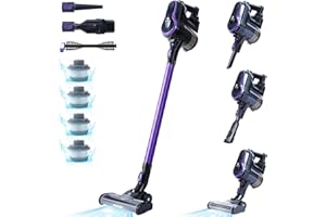 FixtFixer Aspiradora sin Cable 250W Autonomía 55 Mins Filtro HEPA × 4,6 en 1 Aspiradora Escoba sin Cable Ligera Aspirador para Hogar Suelos Alfombras Pelo de Mascotas