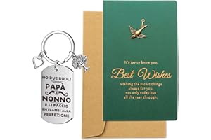 LOHENYOR Regalo Festa del Papà Regalo Papà Uomo Portachiavi Papà Padre Da Figlia Figlio,Regalo di Compleanno di Papà,Regalo per Festa Del Papà,Regalo Natale per papà