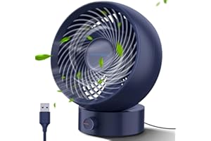 SMARTDEVIL Ventilatore USB,Ventilatori da Tavolo Mini USB Ventilatore Silenzioso 180 Tipi di velocità del Vento, Portatile del può Regolare su e Giù 20°, per Scrivania/Casa/Viaggiare-Blu