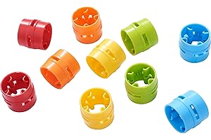 HABA 304801 - Kullerbü – Ergänzungsset Verbindungsmanschetten, Zubehör für alle Kullerbü-Bahnen, bringt noch mehr Farbe und Abwechslung ins Kullerbü-Spiel, ab 2 Jahren