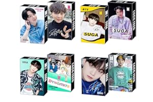 ZHENGGE 4 Pack/120 Pcs BTS SUGA Lomo Card KPOP Bangtan Boys Photocards Greeting Card with Postcards Box