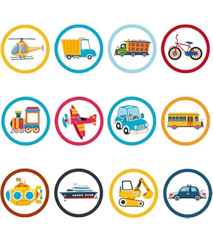 Lot De 100 Stickers Chantier Et Véhicules Pour Enfants - Autocollants Imperméables En PVC - Motifs Camions, Voitures, Engins De Chantier - Cadeau Garçon, Anniversaire, Activité Manuelle
